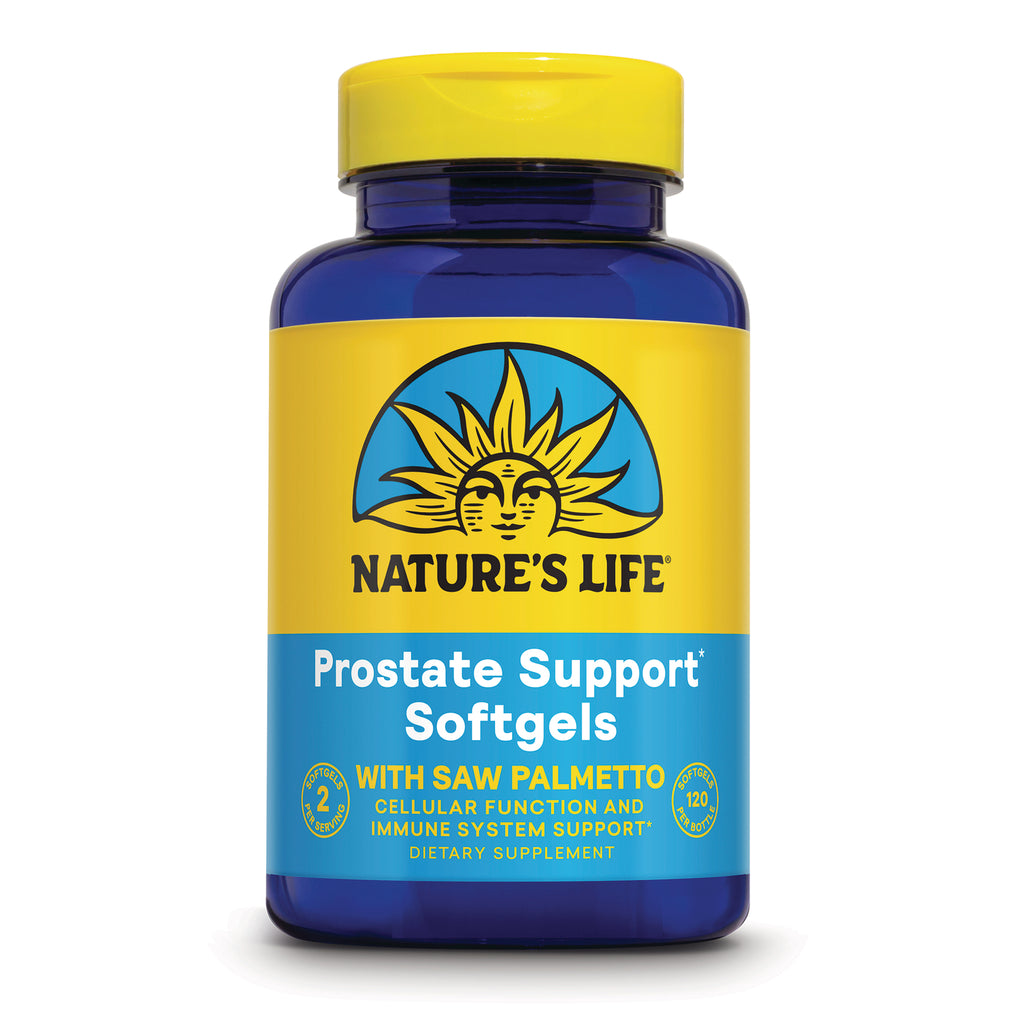 NSL073 | Nature's Life Prostate Support softgels bottle with saw palmetto front label - Thumbnail