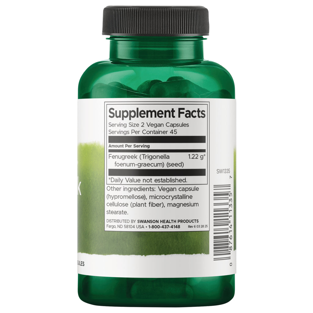 SW1335 | Back label with supplement facts and serving information - Thumbnail