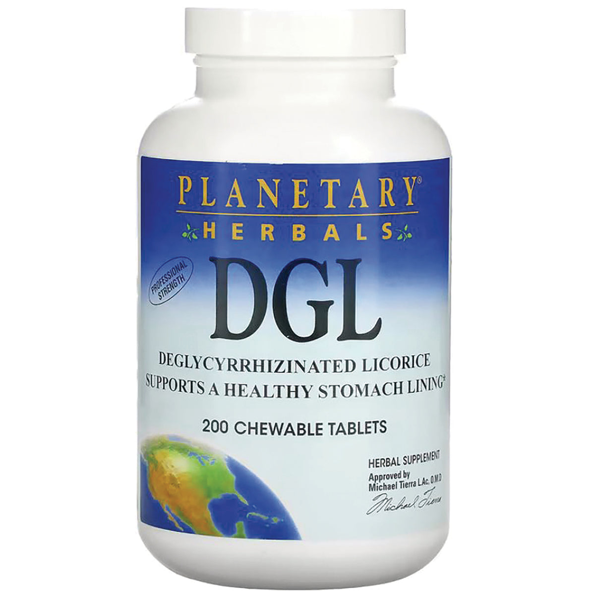 PF049 | Planetary Herbals DGL deglycyrrhizinated licorice 200 chewable tablets bottle front