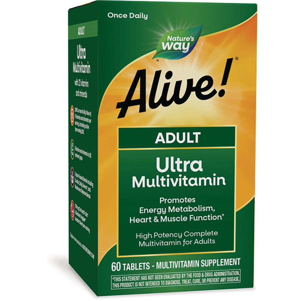 NW712 | Nature's Way Alive! Adult Ultra Multivitamin 60 tablets front-facing box - Thumbnail
