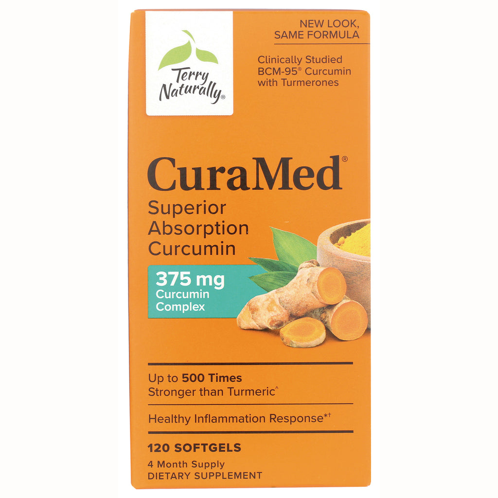 EUR055 | CuraMed superior absorption curcumin box 375 mg curcumin complex, 120 softgels - Thumbnail