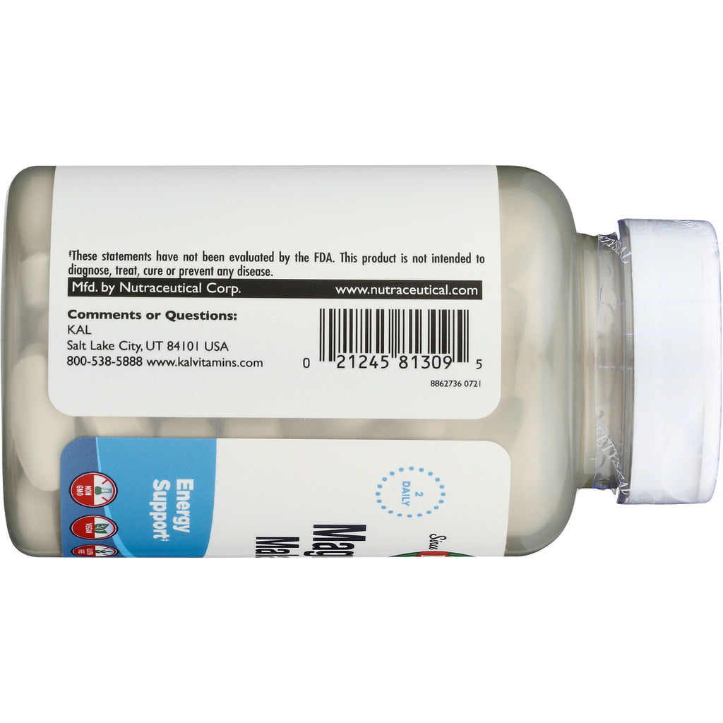 KL469 | horizontal supplement bottle back label showing barcode, ingredients panel and white cap - Thumbnail