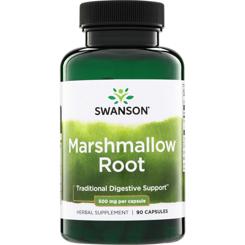 SW1108 | Swanson Marshmallow Root, Traditional Digestive Support, 500 mg per capsule, 90 capsules - Thumbnail