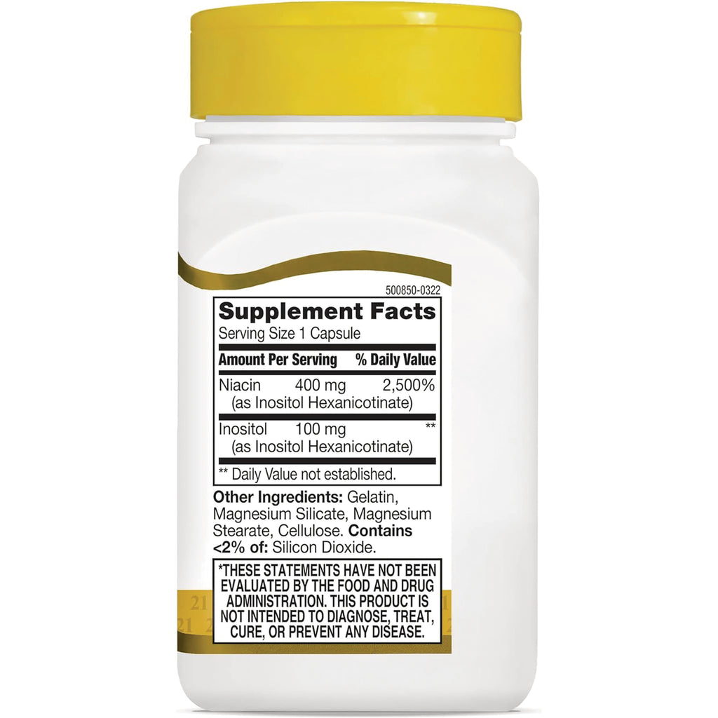 CNT110 | white supplement bottle back with yellow cap showing Supplement Facts panel with serving size and ingredients - Thumbnail