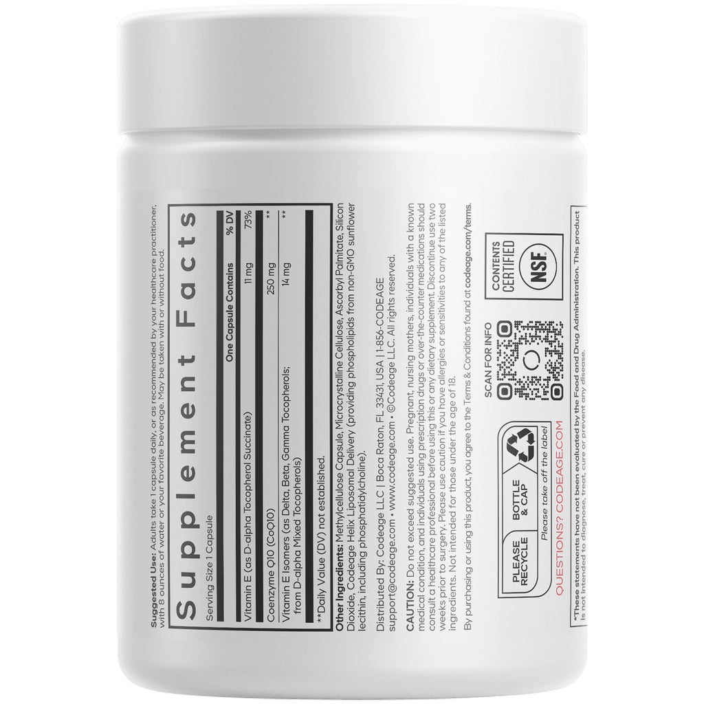 CDG061 | Back of white supplement jar showing Supplement Facts panel, ingredients, and QR code - Thumbnail
