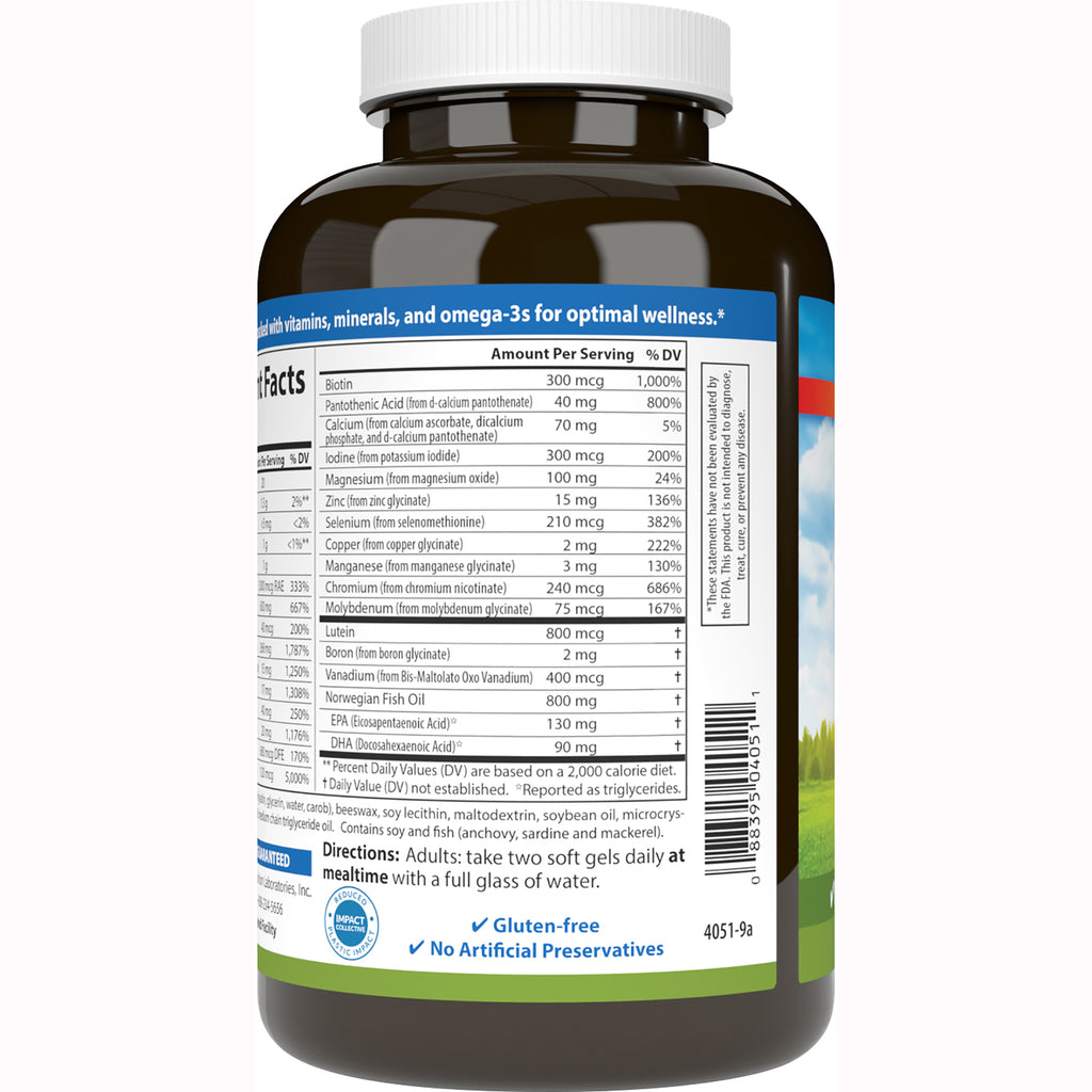 CSN038 | back label showing supplement facts panel, directions, barcode, and gluten-free no artificial preservatives claims - Thumbnail