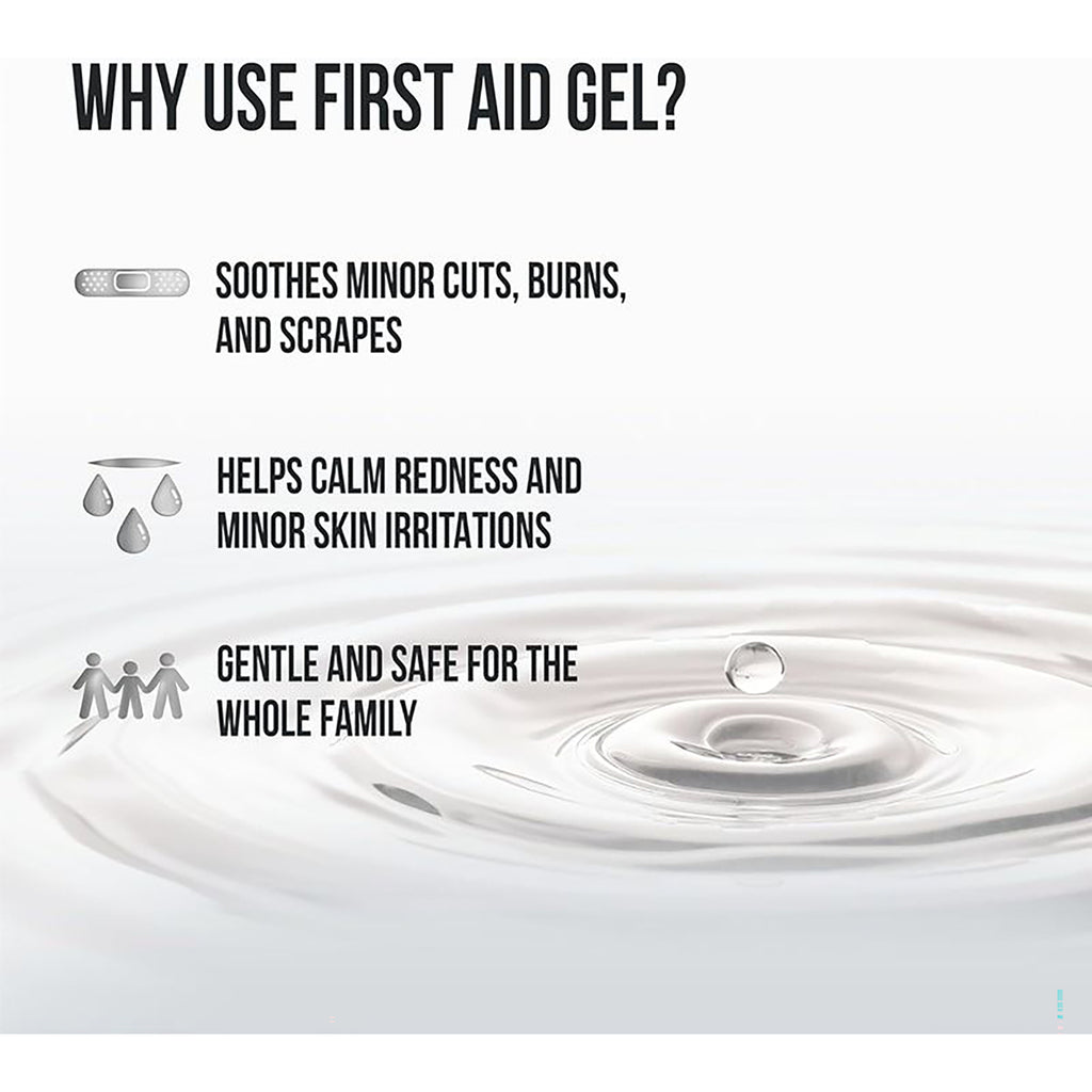 SSL004 | Why use first aid gel? Soothes minor cuts, burns, and scrapes; helps calm redness and minor skin irritations - Thumbnail
