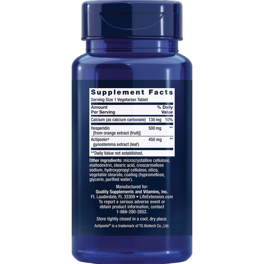 LE431 | Back label showing Supplement Facts panel with serving size, ingredient amounts and manufacturer contact info - Thumbnail