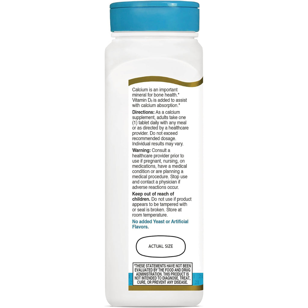 CNT021 | back label of white supplement bottle showing directions, warnings, and an actual size oval - Thumbnail