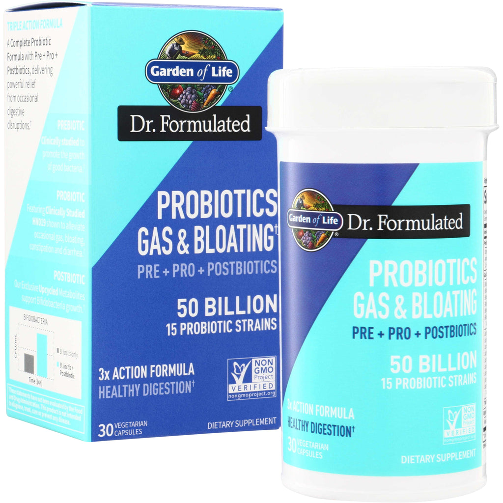 GLF371 | Garden of Life Dr. Formulated Probiotics Gas & Bloating, 50 Billion, 30 vegetarian capsules - Thumbnail
