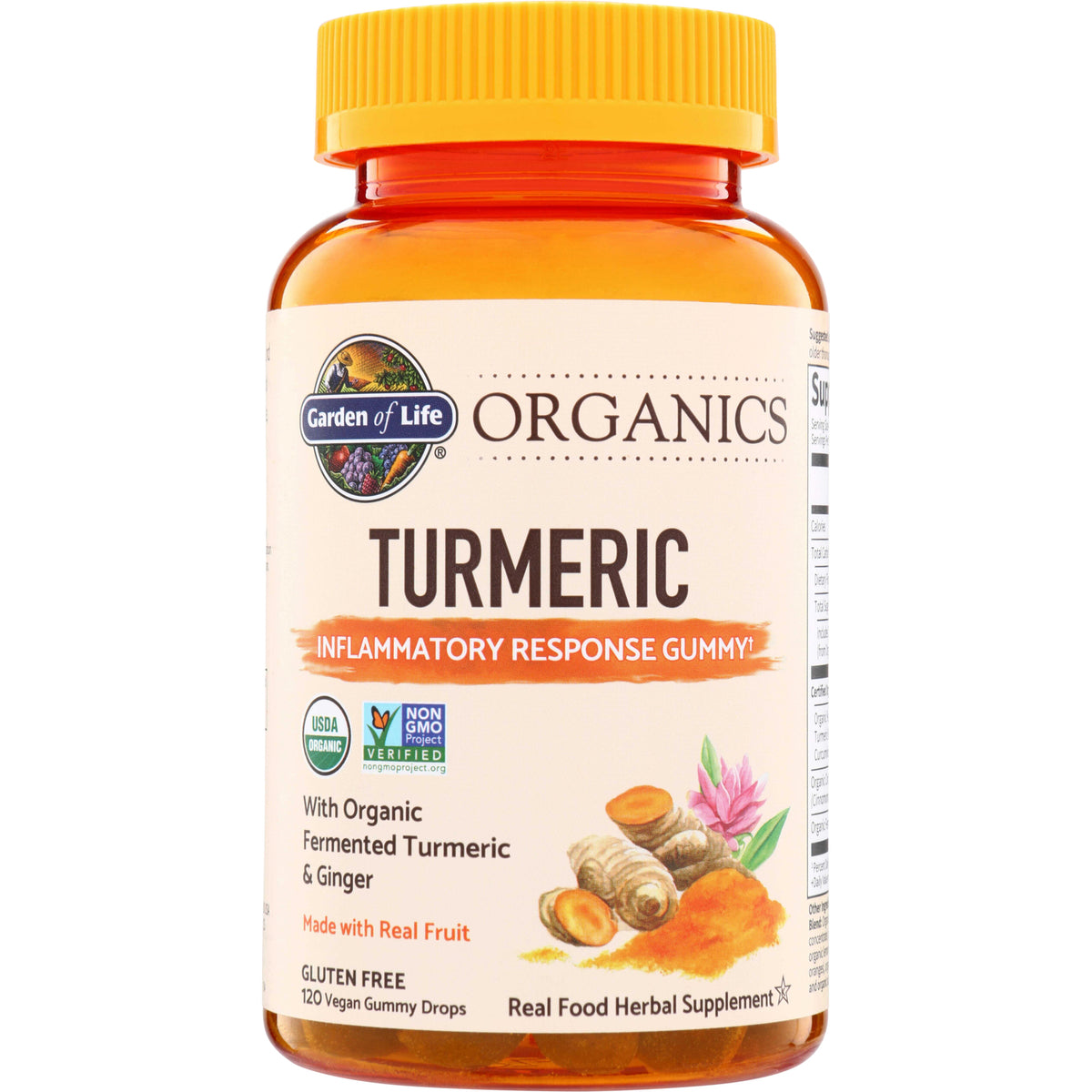 GLF342 | Garden of Life Organics Turmeric Inflammatory Response Gummy, 120 vegan gummy drops