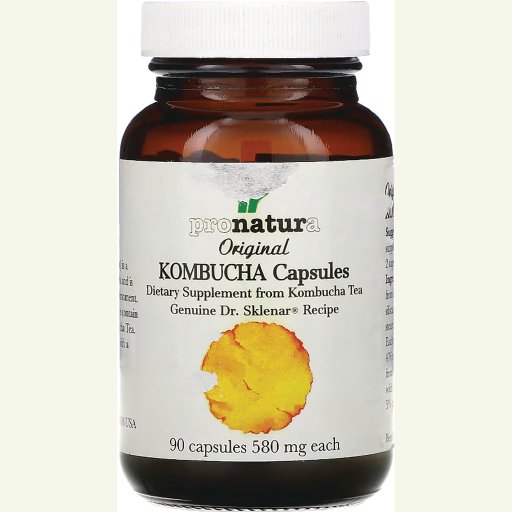 PNA002 | Pronatura Original KOMBUCHA Capsules bottle labeled 90 capsules 580 mg each - Thumbnail