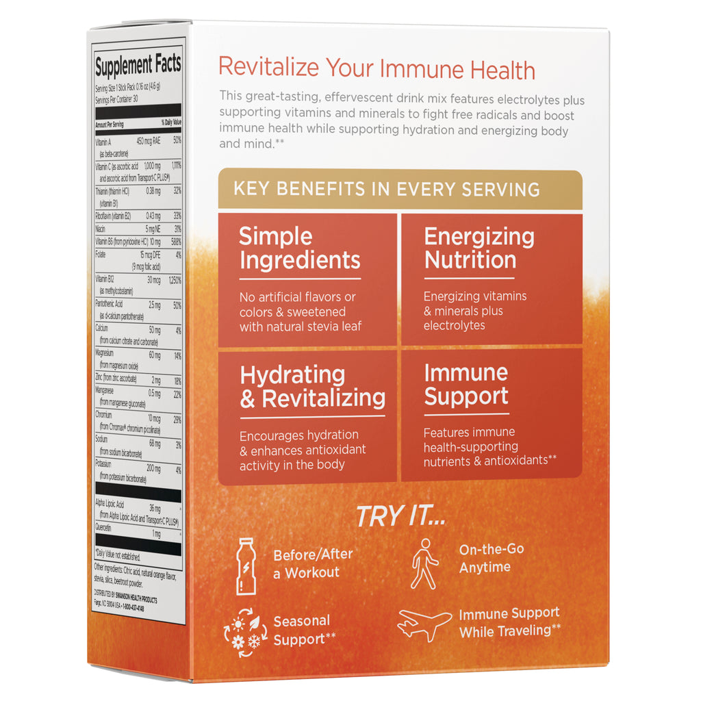 SWU781 | Swanson Energy C with Electrolytes stick pack, natural orange flavor - Thumbnail