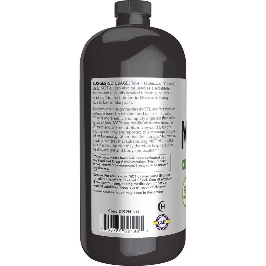 NWF331 | Back label showing suggested usage, caution text and barcode on dark bottle - Thumbnail