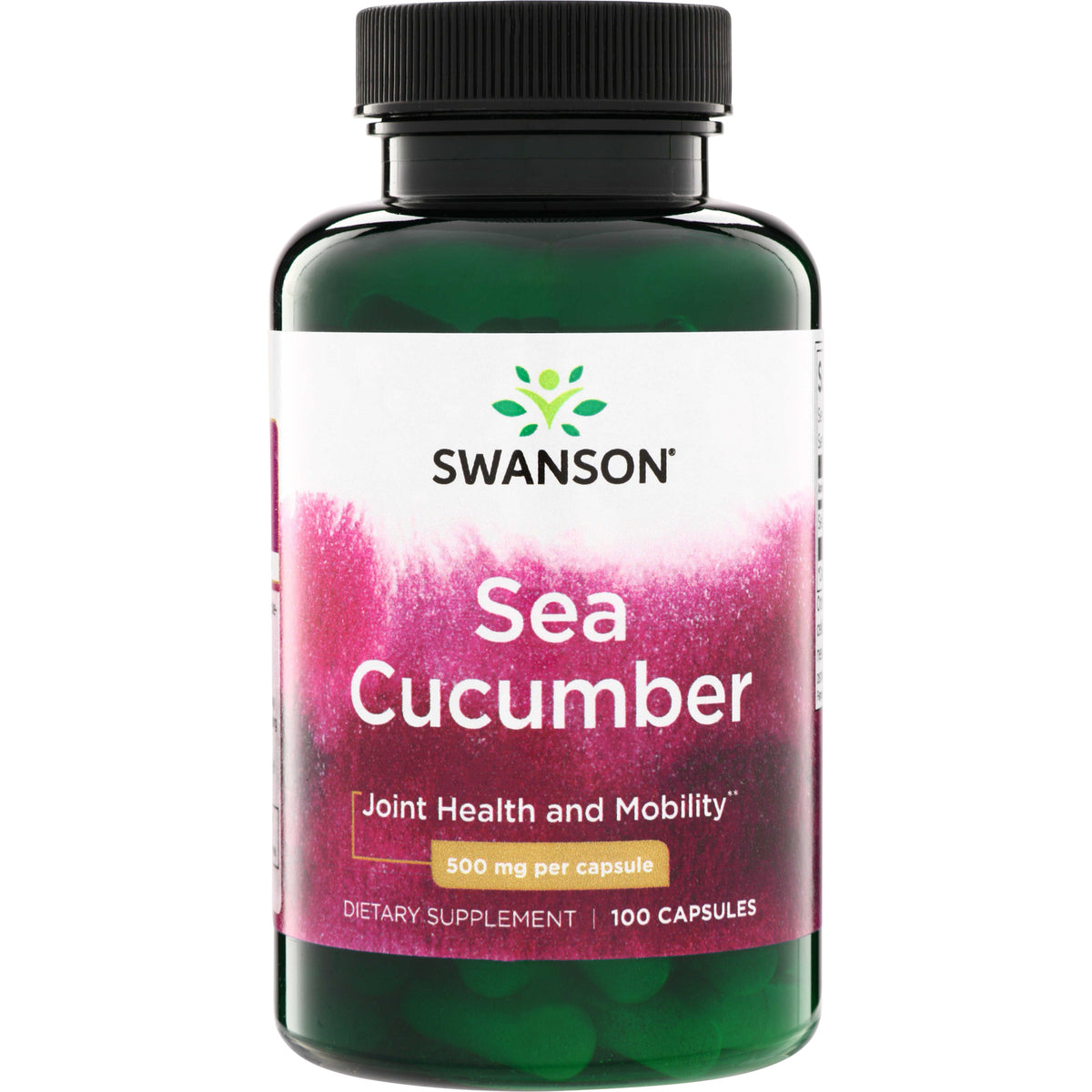 SW875 | Swanson Sea Cucumber supplement, Joint Health and Mobility, 500 mg per capsule, 100 capsules