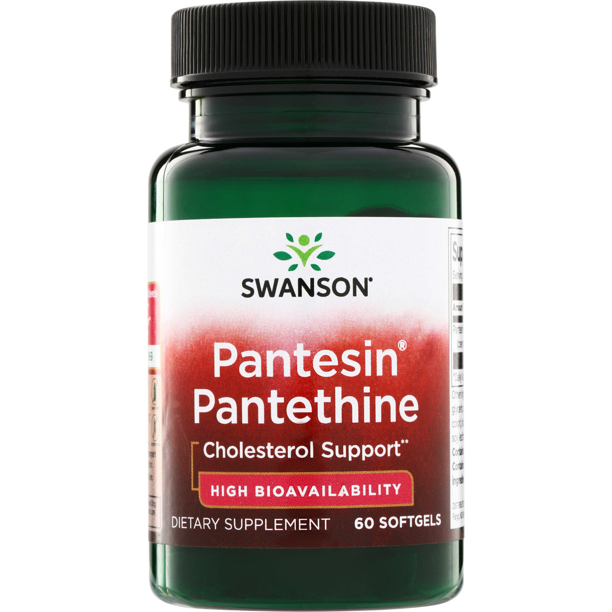 SWU150 | Swanson Pantesin Pantethine Cholesterol Support, High Bioavailability, 60 softgels bottle front