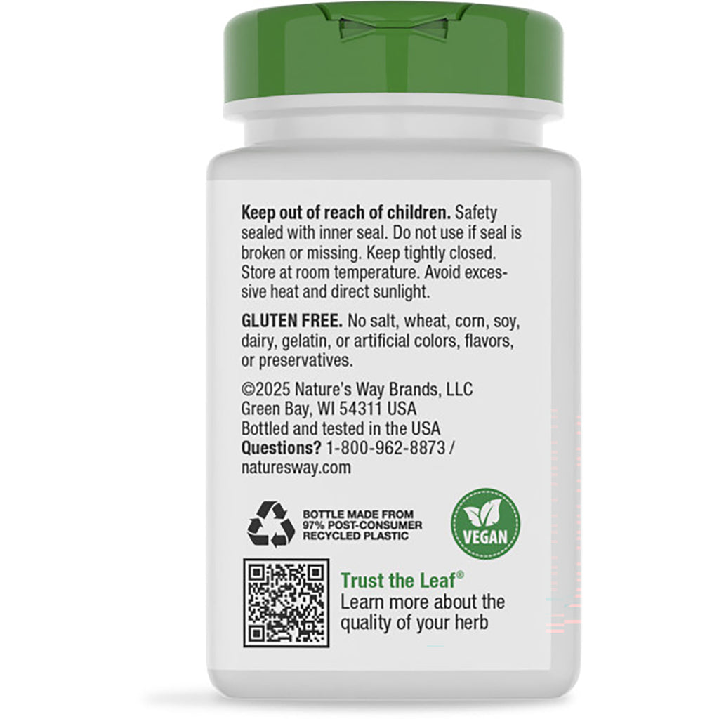 NW175 | Back of brown supplement bottle with green label reading Traditional Minor Pain Relief, ingredient text and barcode - Thumbnail