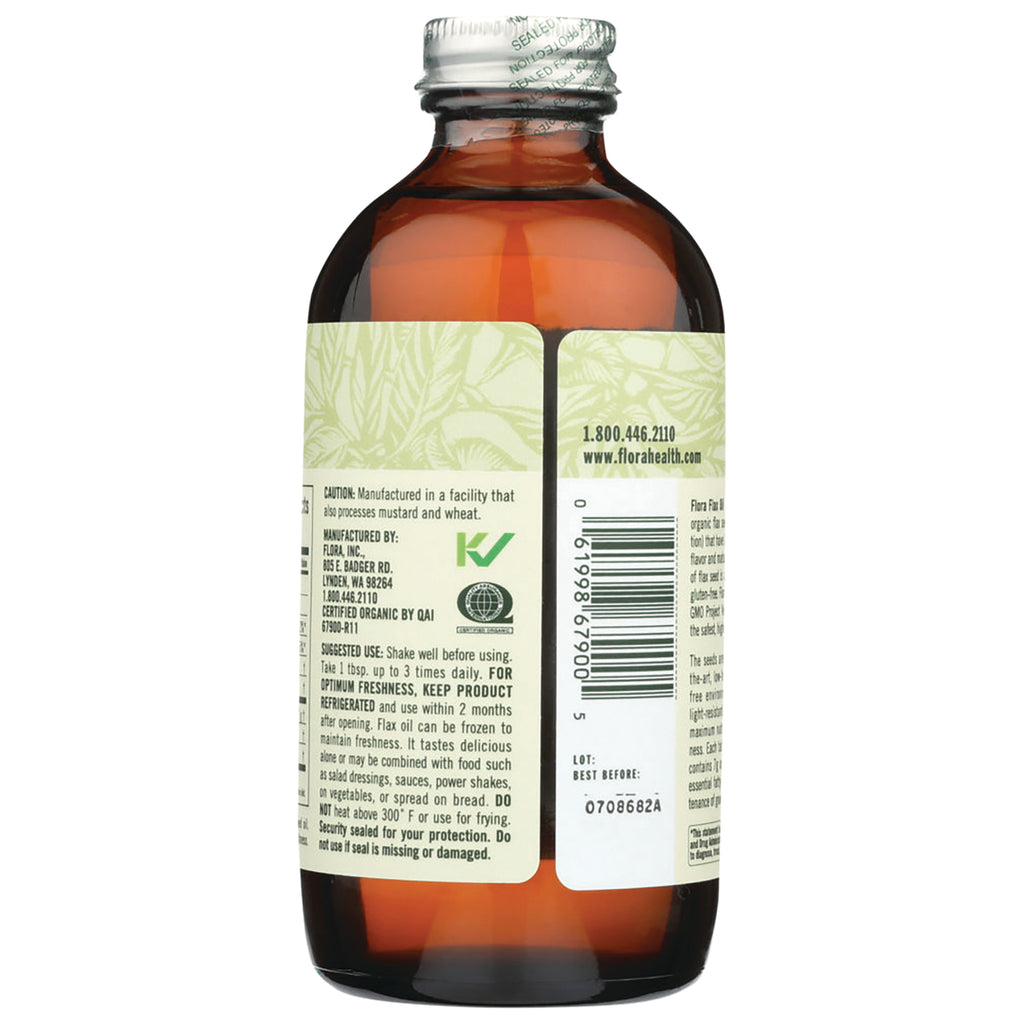 FL112 | back label of amber glass bottle showing ingredients, barcode, and usage directions - Thumbnail