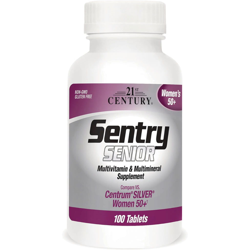 CNT282 | Sentry Senior multivitamin and multimineral supplement bottle labeled Women 50+ 100 Tablets - Thumbnail