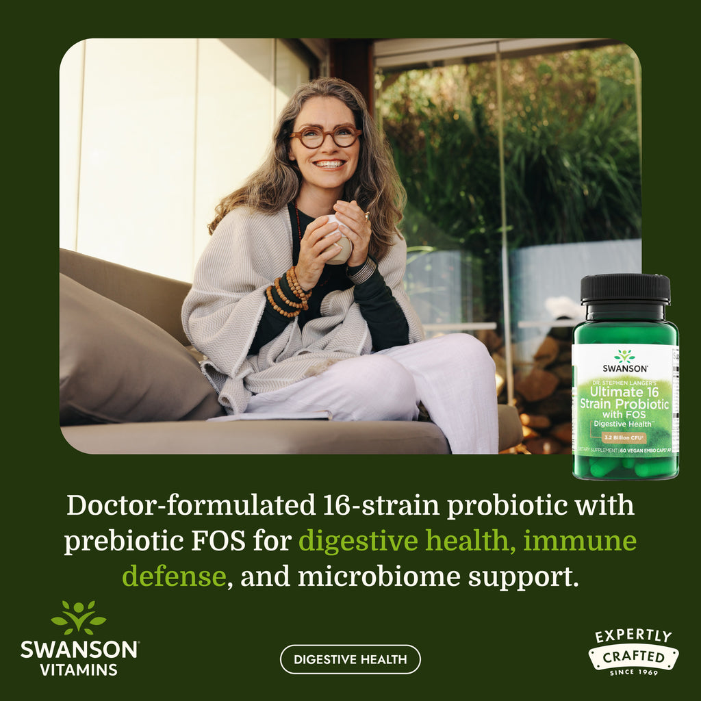 SWA051 | Woman with bottle image  Doctor-formulated 16 strain probiotic complex with prebiotic FOS - Thumbnail