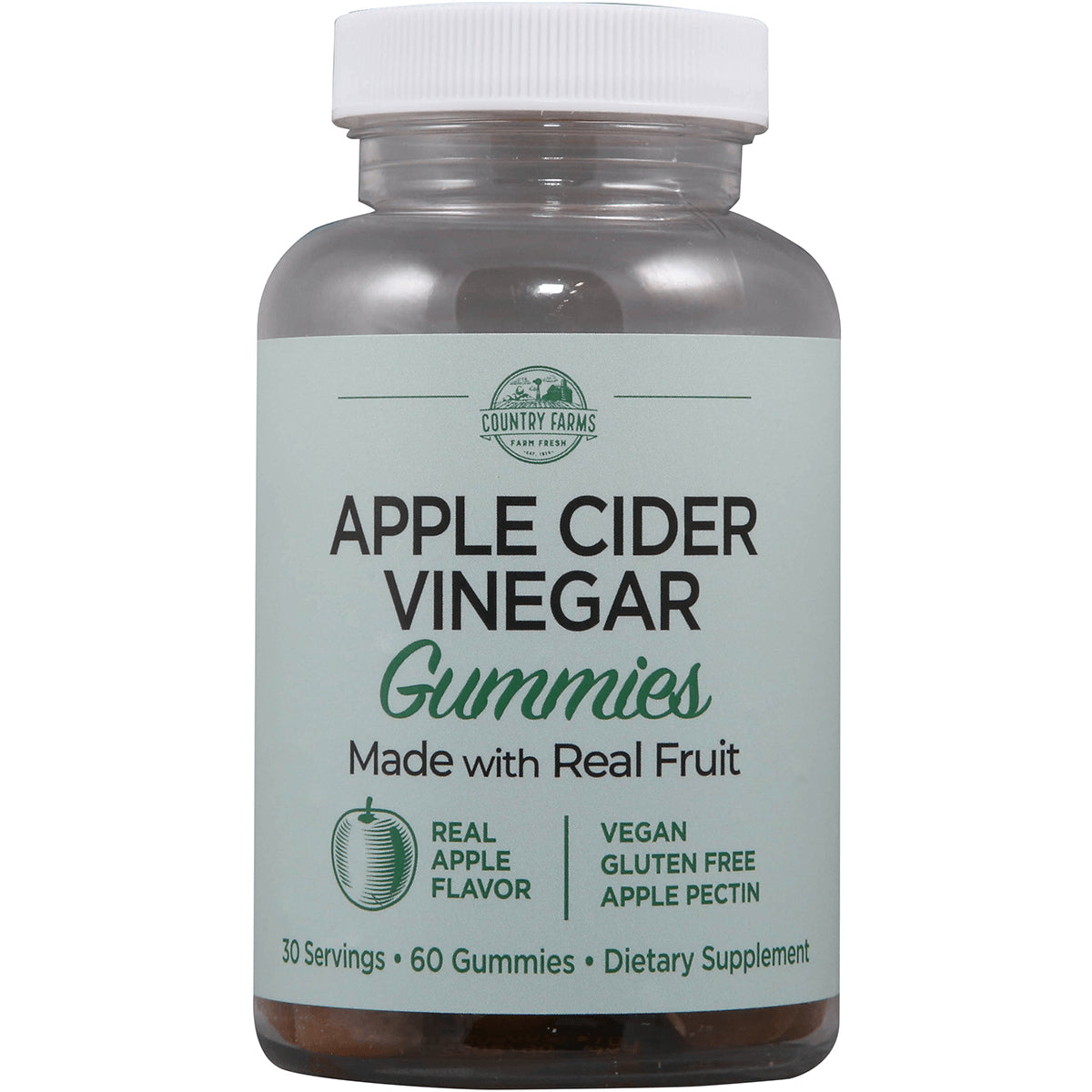 CFR013 | Bottle of Apple Cider Vinegar Gummies labeled Made with Real Fruit