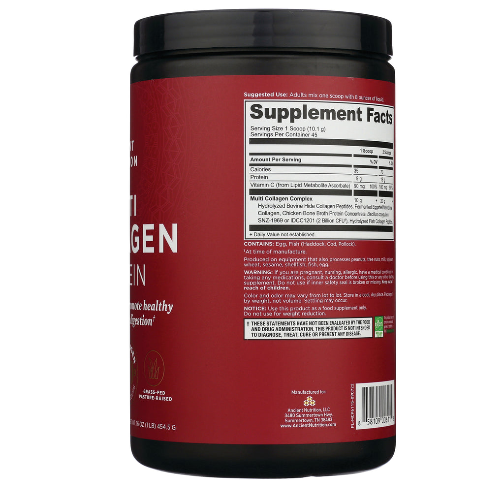 ATN047 | Back of red supplement tub showing Supplement Facts panel, ingredient and warning text, and barcode - Thumbnail