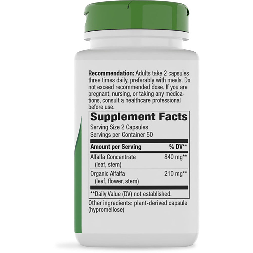 NW107 | Back of white supplement bottle showing Supplement Facts panel and recommended dosage text - Thumbnail