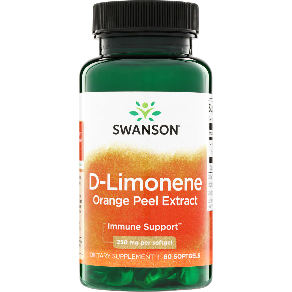 SWU409 | Swanson D-Limonene Orange Peel Extract, Immune Support, 250 mg per softgel, 60 softgels - Thumbnail