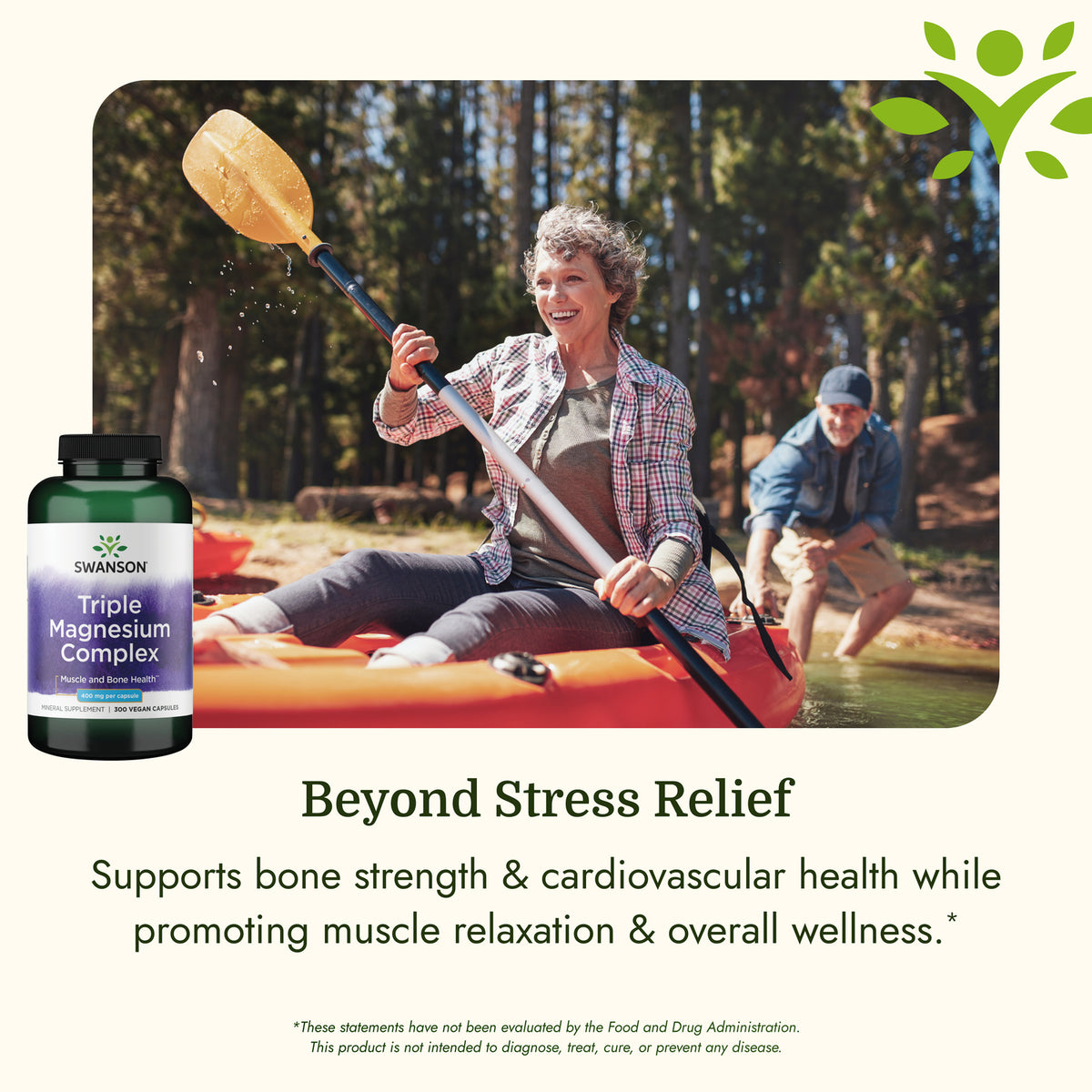 SW1079 | Swanson magnesium support infographic featuring three supplement bottles and branding text