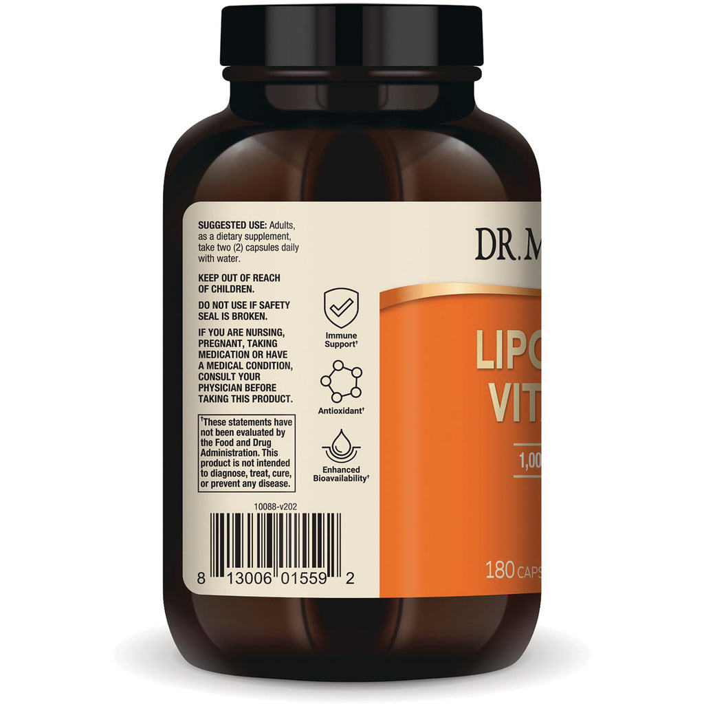 MRC097 | back label of brown supplement bottle showing suggested use, warnings, icons and barcode - Thumbnail