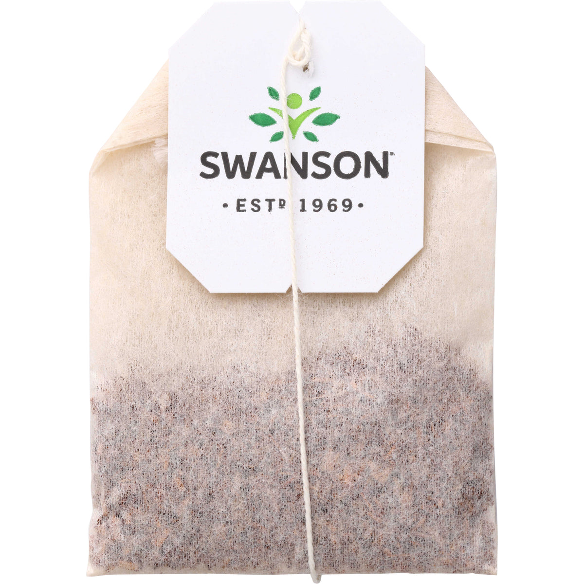 SWF082 | Close-up of tea bag with Swanson tag reading "SWANSON  ESTP 1969"