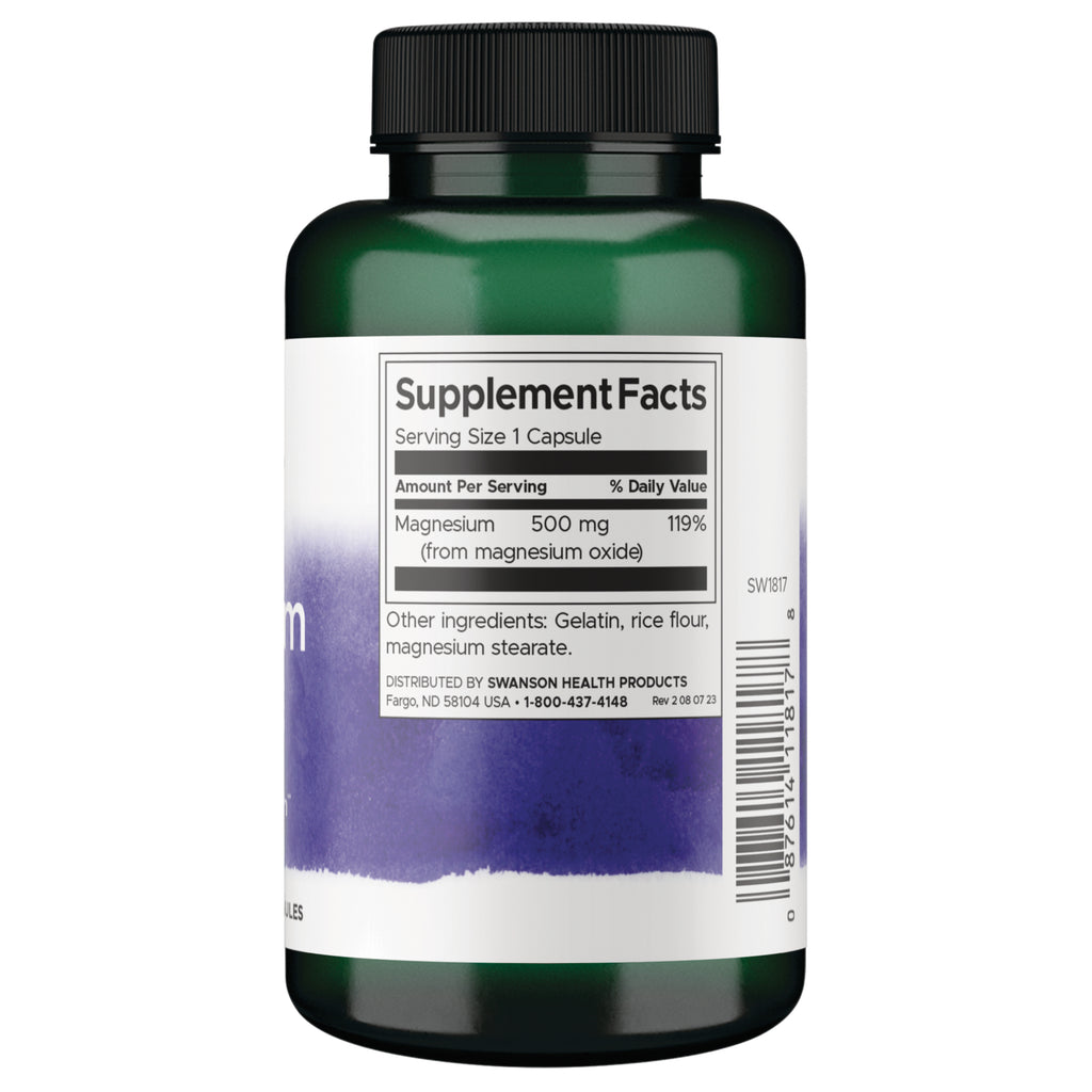SW1817 | Back label with supplement facts and serving information - Thumbnail