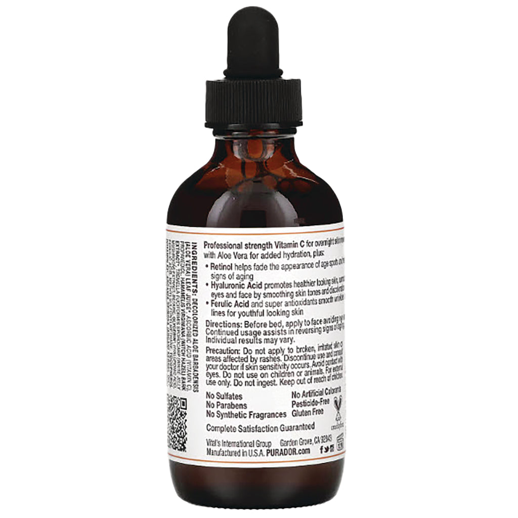 PDO007 | back label of amber dropper bottle with ingredients, directions, and certification icons - Thumbnail