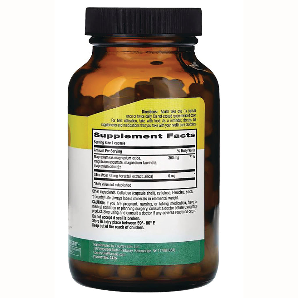 CRL445 | Back of amber supplement bottle showing Supplement Facts panel, dosage directions, and ingredients - Thumbnail