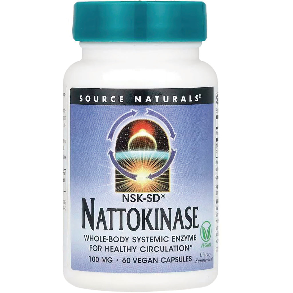 SN513 | Source Naturals NSK-SD Nattokinase, 100 mg, 60 vegan capsules - Thumbnail
