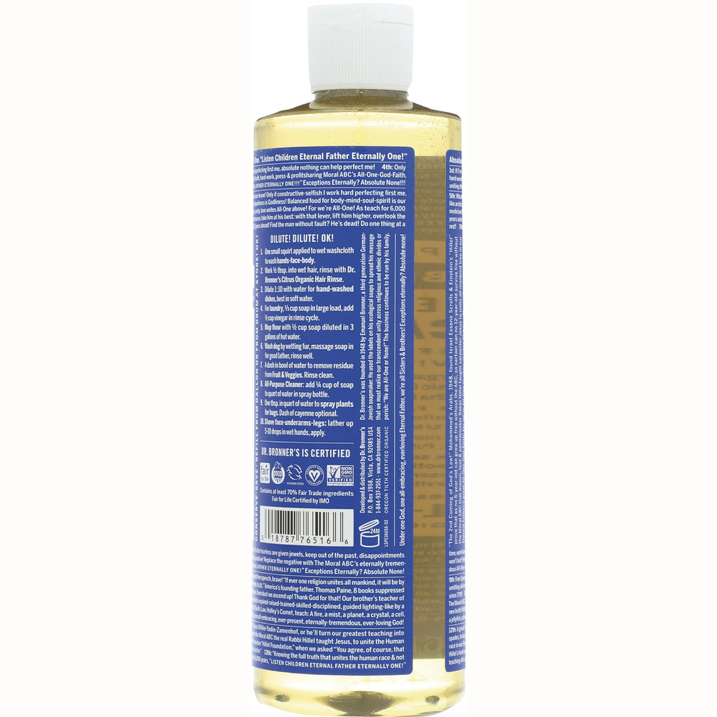 DRB014 | bottle back label with usage instructions, certifications, and barcode - Thumbnail