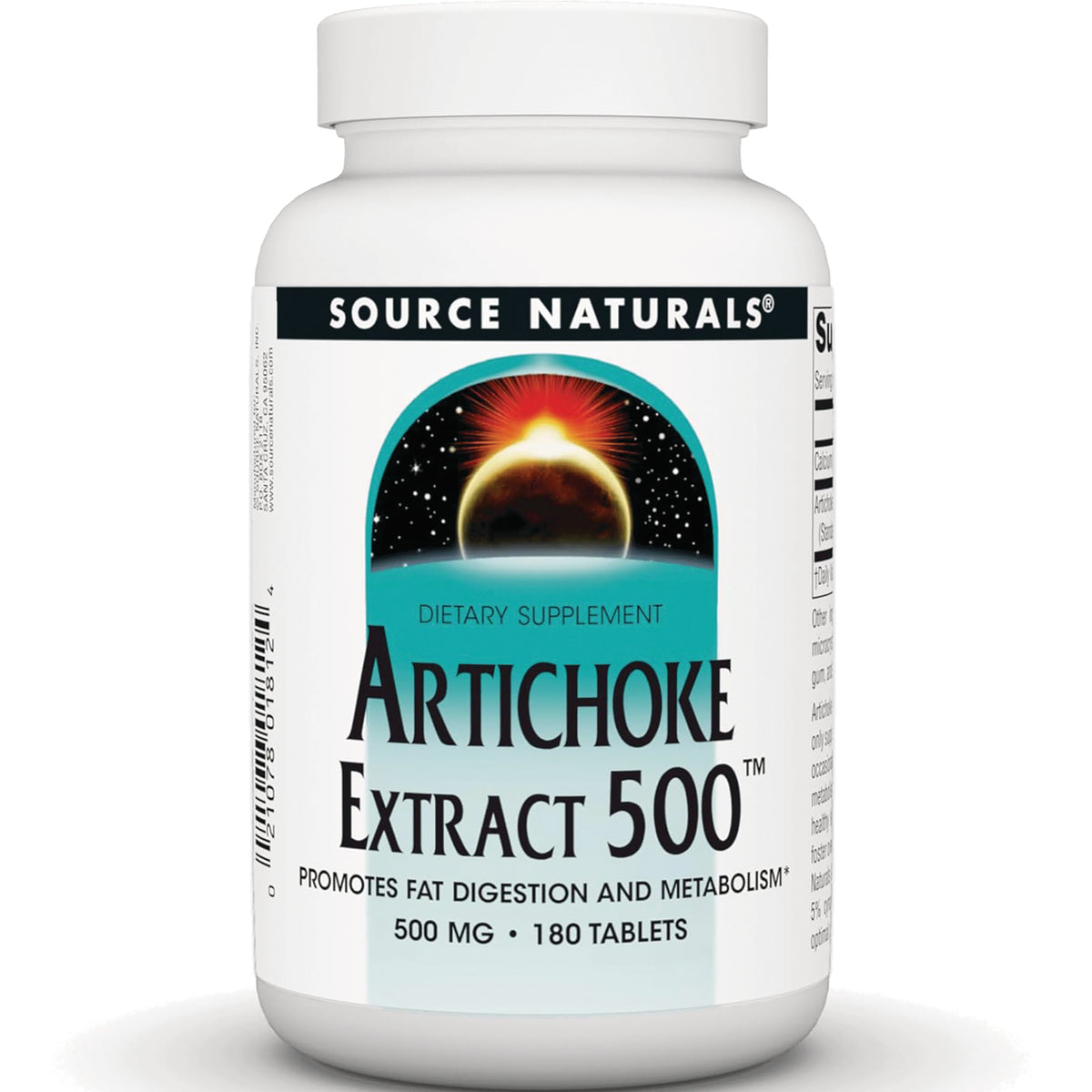 SN759 | Source Naturals Artichoke Extract 500 dietary supplement, 500 mg, 180 tablets
