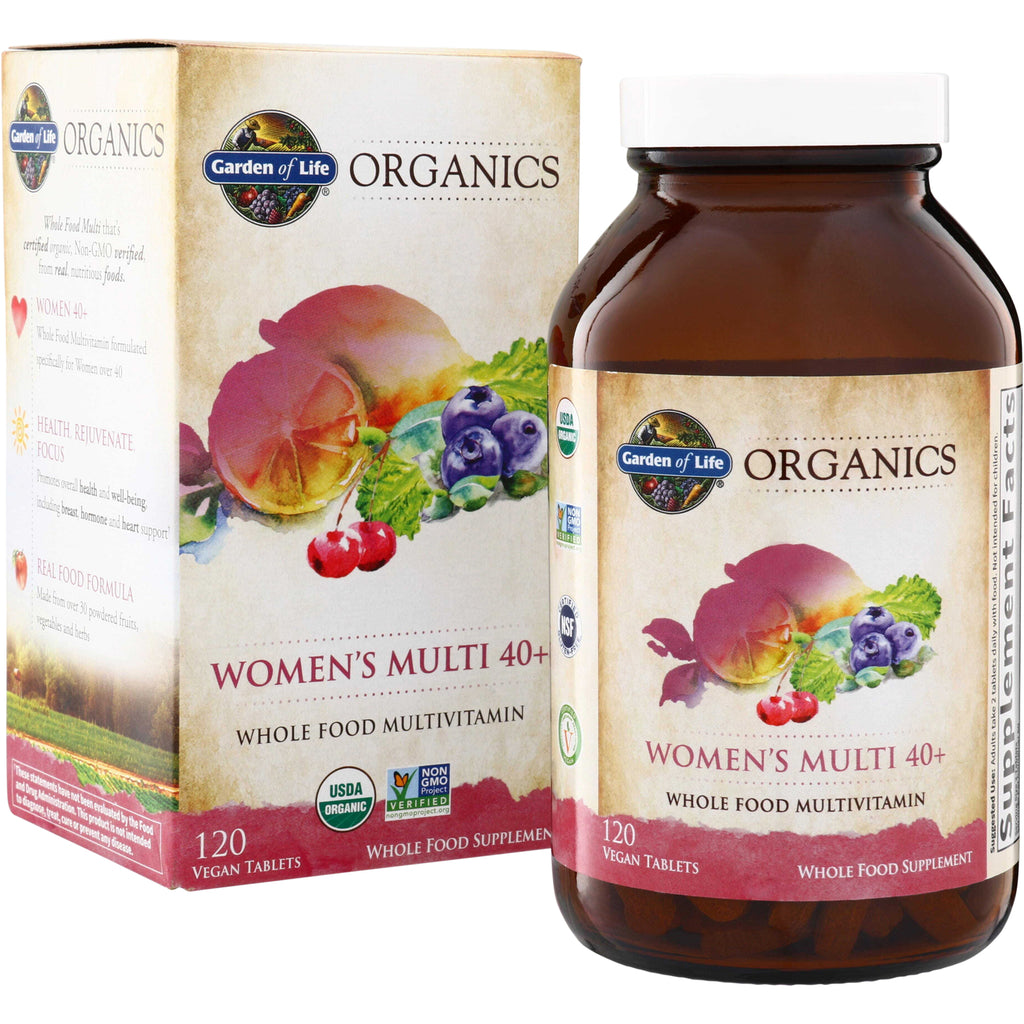 GLF179 | Garden of Life Organics Women's Multi 40+ whole food multivitamin, 120 vegan tablets - Thumbnail