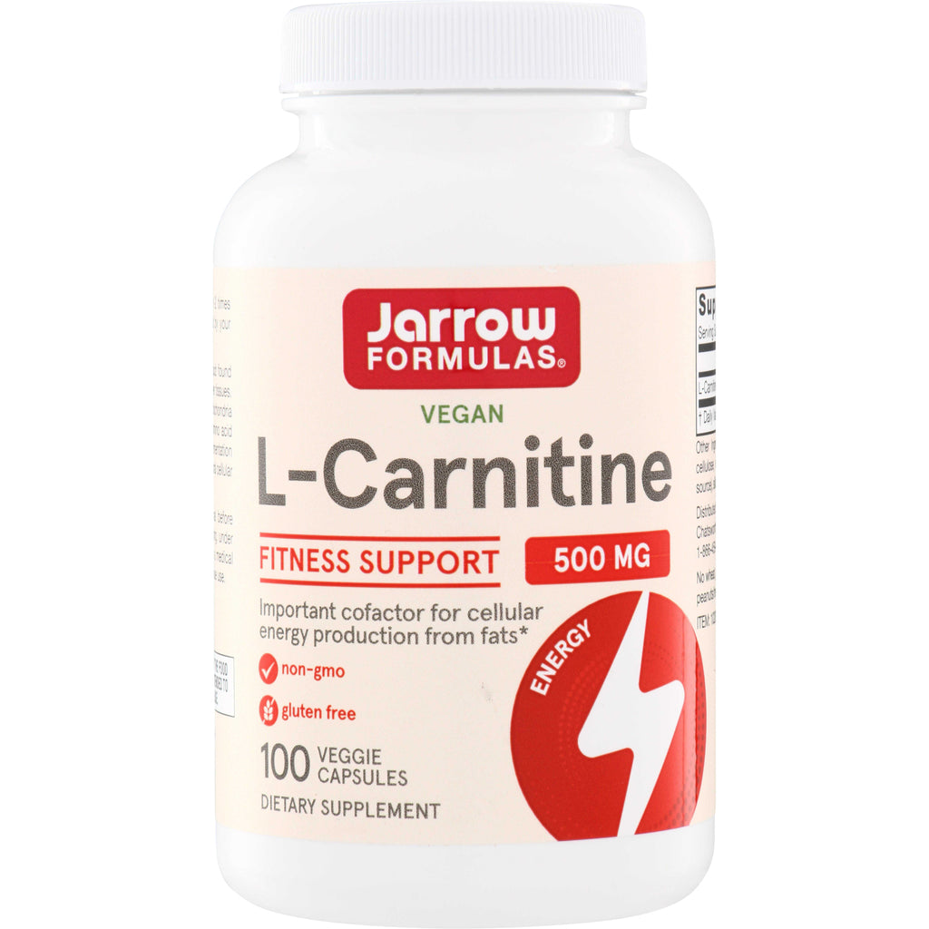 JR193 | Jarrow Formulas Vegan L-Carnitine 500 mg fitness support, 100 veggie capsules - Thumbnail