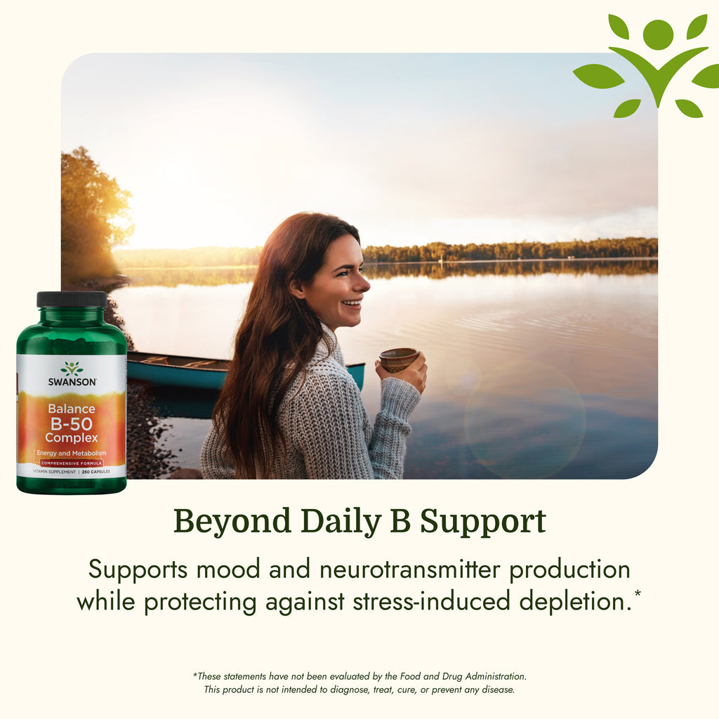SW058 |  Bottle image and woman by lake beyond daily B support supports mood - Thumbnail