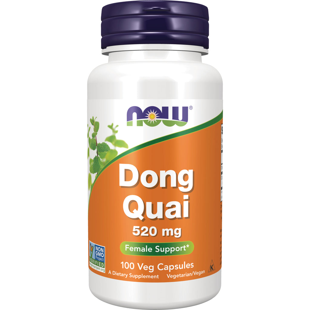 NWF537 | NOW Dong Quai 520 mg bottle, 100 vegetarian capsules, female support supplement - Thumbnail