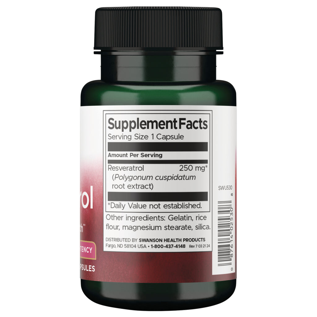 SWU530 | Back label with supplement facts and serving information - Thumbnail