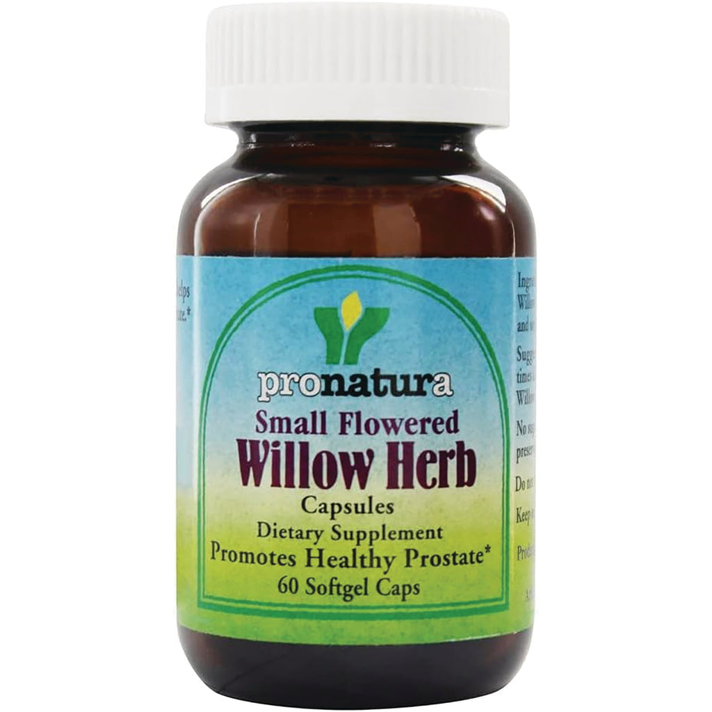 PNA003 | Pronatura Small Flowered Willow Herb capsules bottle front label, 60 softgel caps - Thumbnail