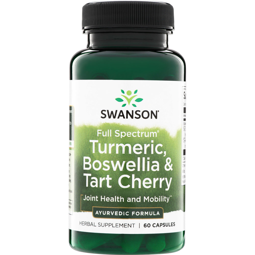 SW1592 | Swanson Full Spectrum Turmeric, Boswellia & Tart Cherry supplement, 60 capsules - Thumbnail