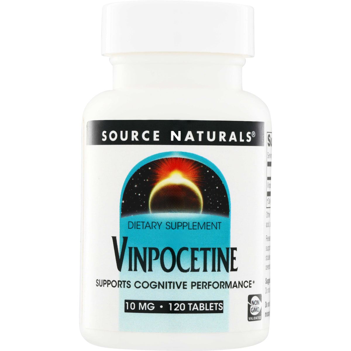 SN140 | Source Naturals Vinpocetine dietary supplement, supports cognitive performance, 10 mg, 120 tablets