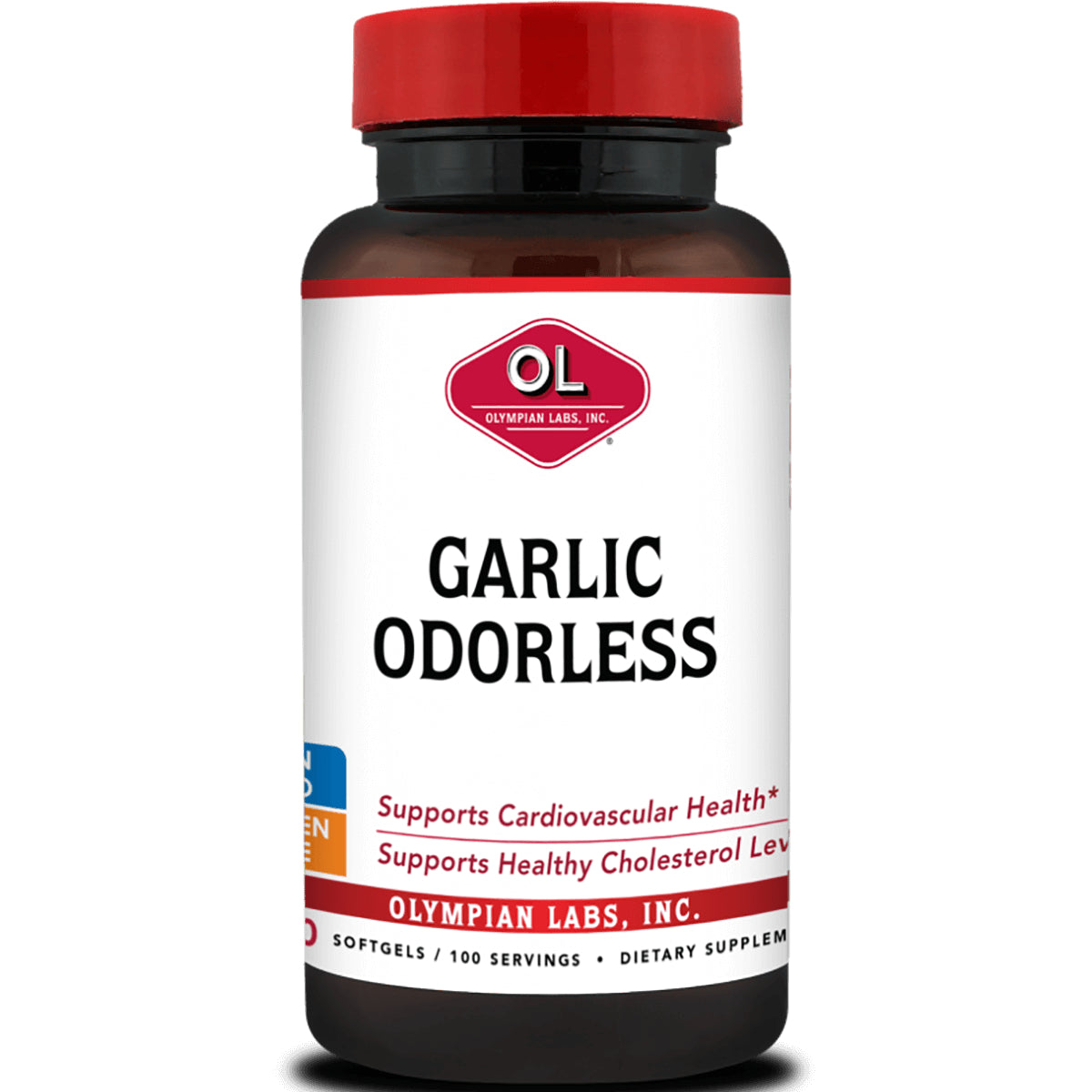 OL067 | Olympian Labs Garlic Odorless supplement bottle front label
