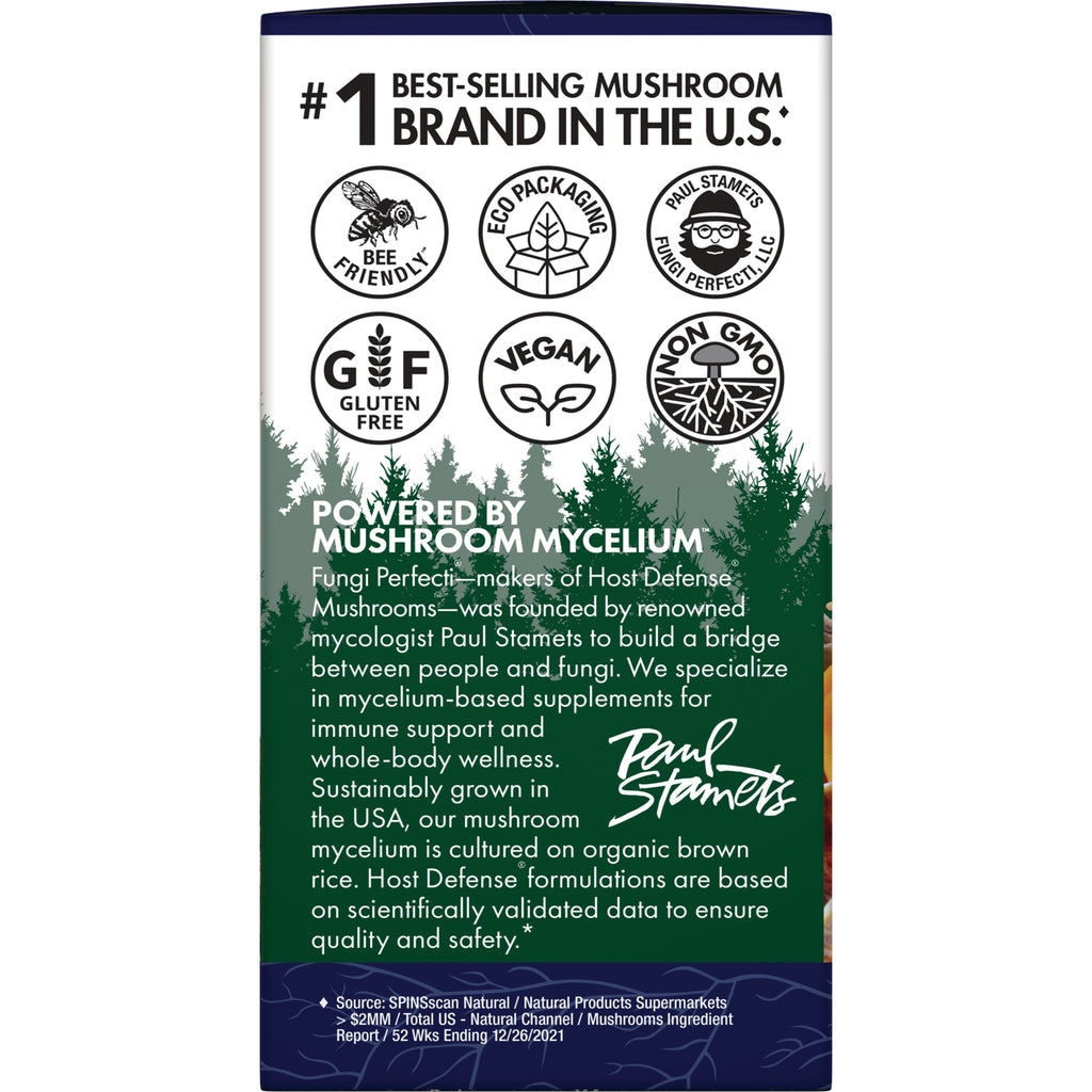 FUN026 | product infographic showing certification icons, Powered by Mushroom Mycelium headline and Paul Stamets signature - Thumbnail