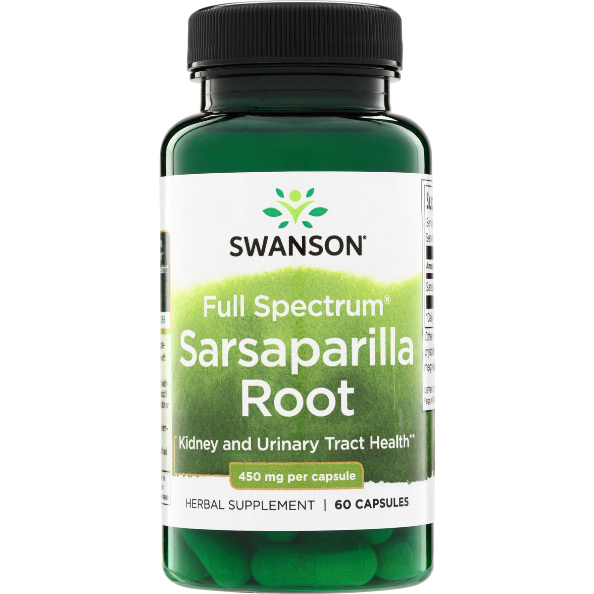 SW1404 | Swanson Full Spectrum Sarsaparilla Root, 450 mg per capsule, 60 capsules - Kidney and Urinary Tract Health