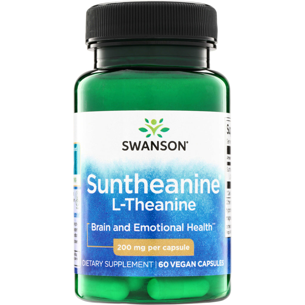 SWU816 | Swanson Suntheanine L-Theanine, 200 mg per capsule, 60 vegan capsules, Brain and Emotional Health - Thumbnail