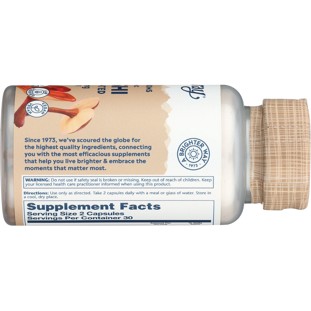 SLR464 | back label of supplement bottle showing Supplement Facts, serving size, directions and warning - Thumbnail